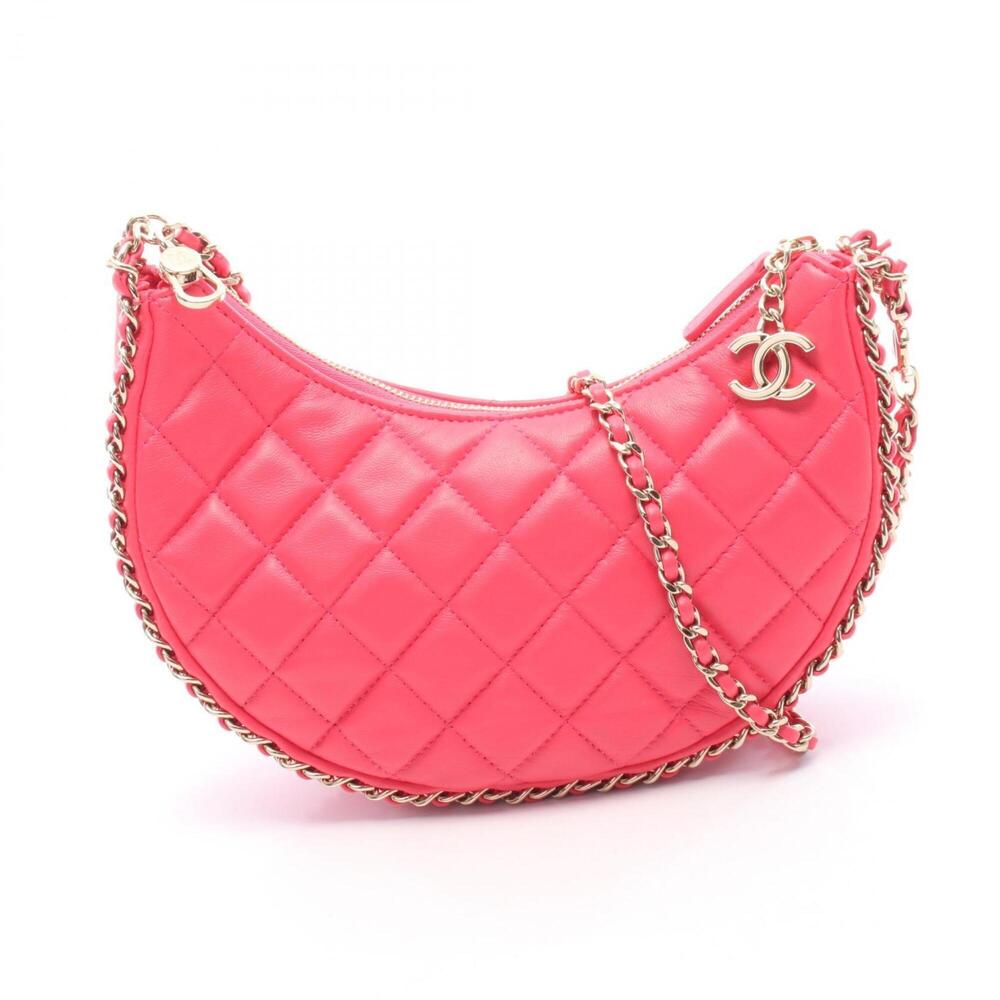Chanel Matelassé Small Hobo Shoulder Bag/Handbag, Lambskin Leather, Women's, ...